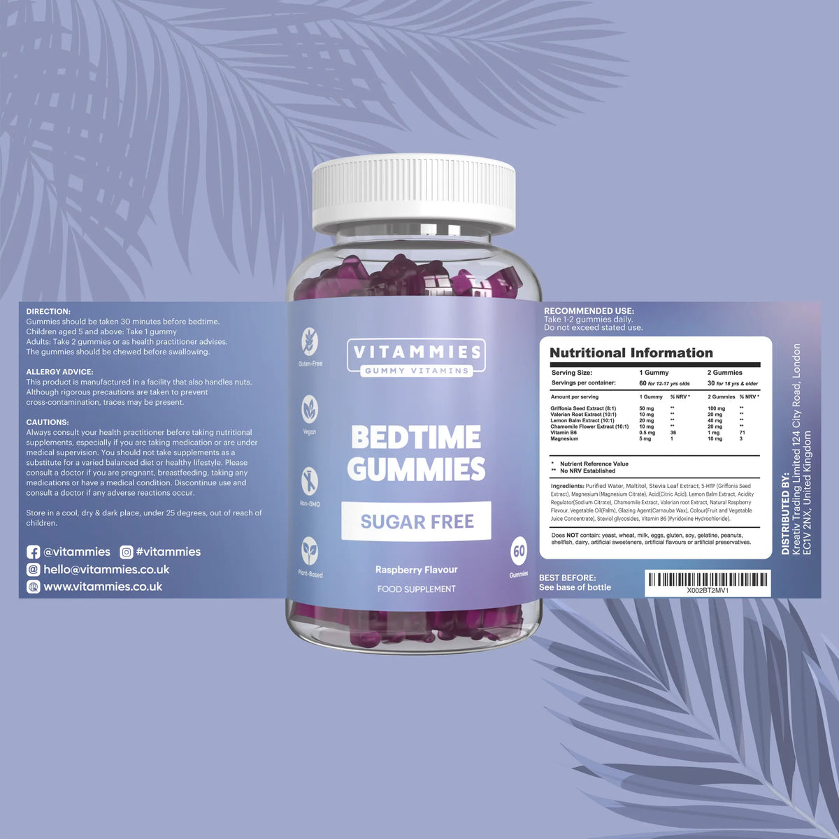 Bedtime Gummies 5-HTP (Sugar-Free) Vitammiesuk