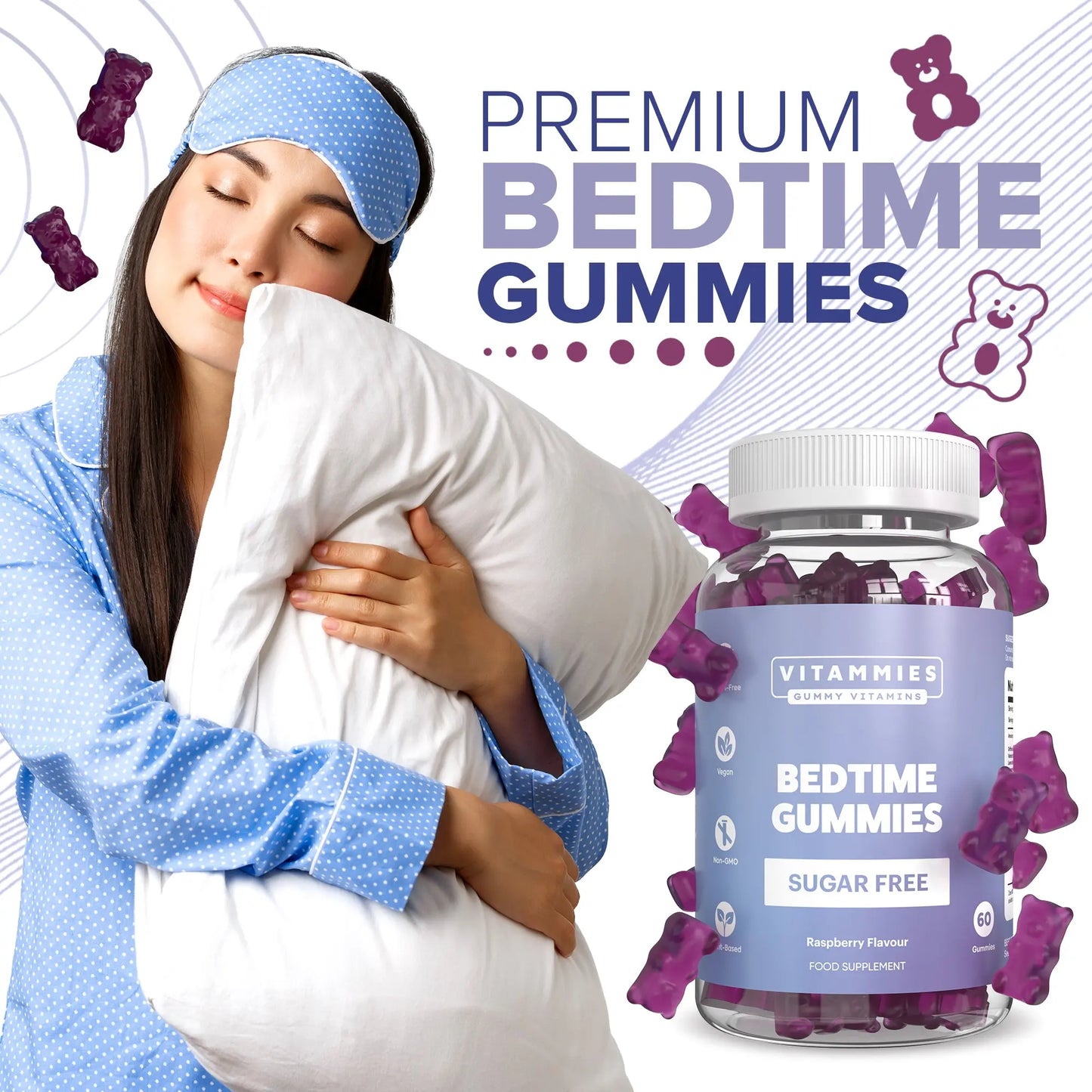 Bedtime Gummies 5-HTP (Sugar-Free) Vitammiesuk