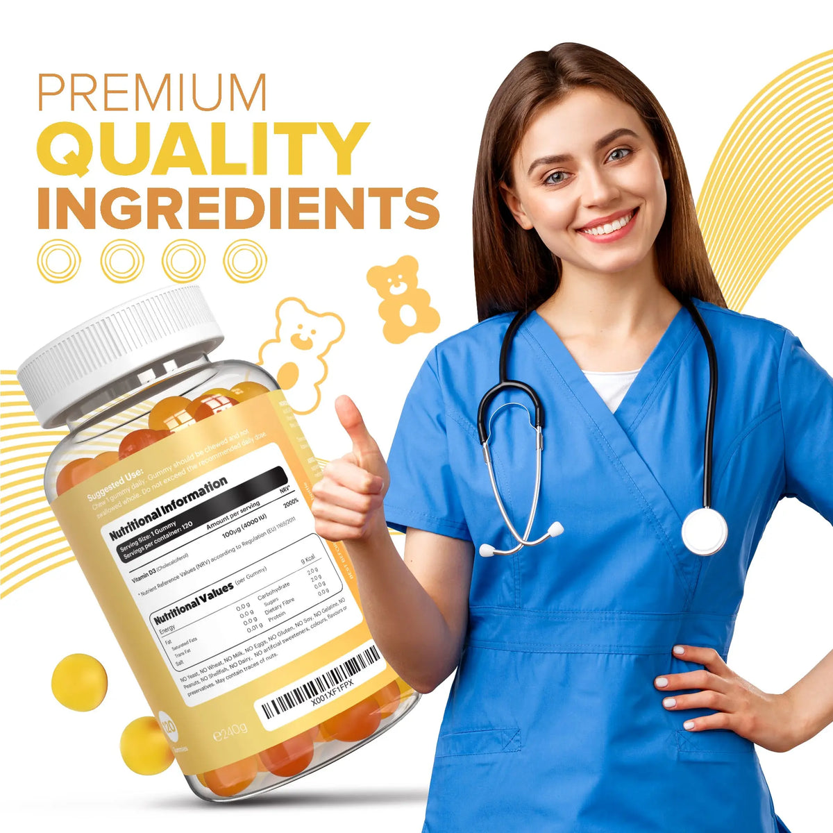 Vitamin D3 Gummies 4000 IU Vitammiesuk