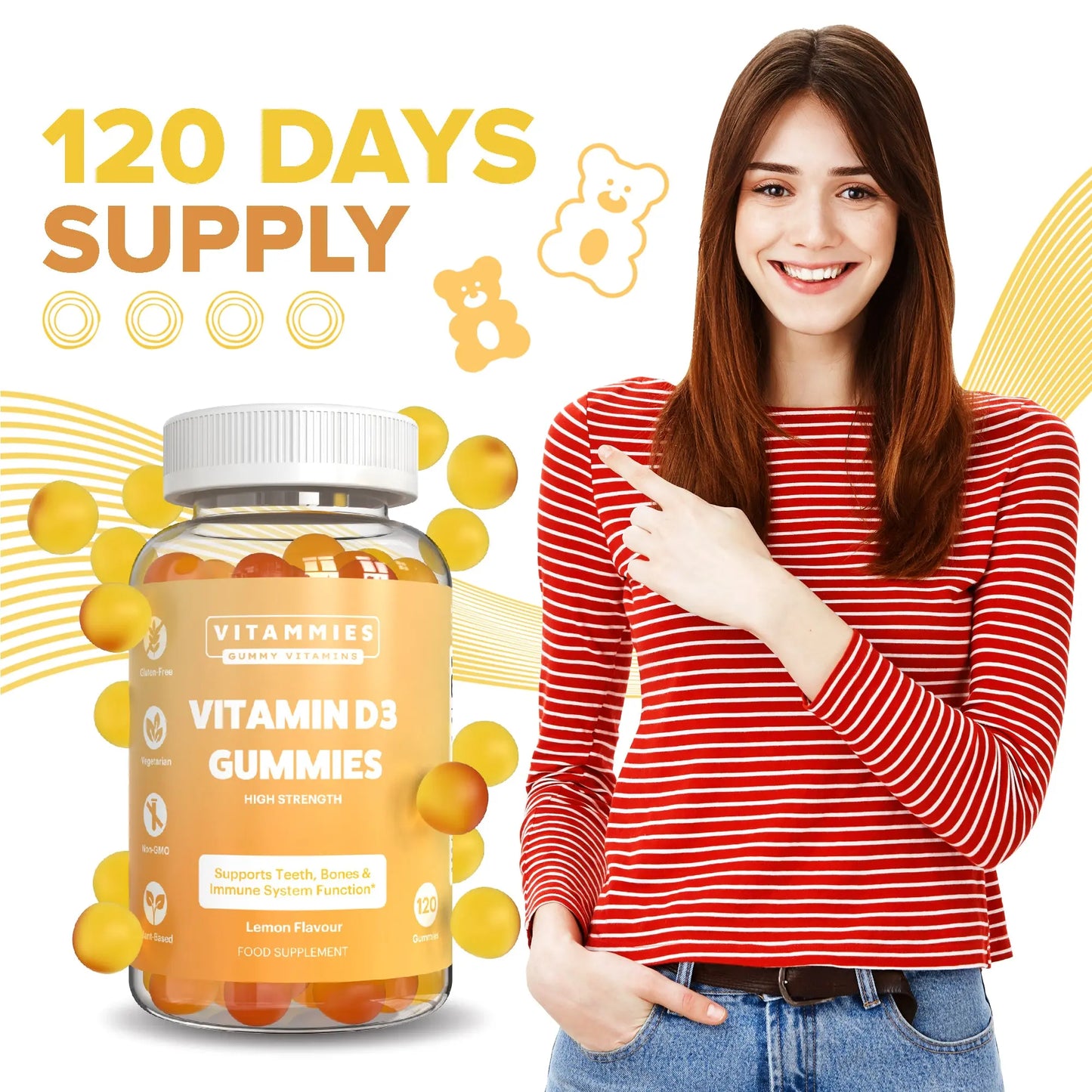 Vitamin D3 Gummies 4000 IU Vitammiesuk