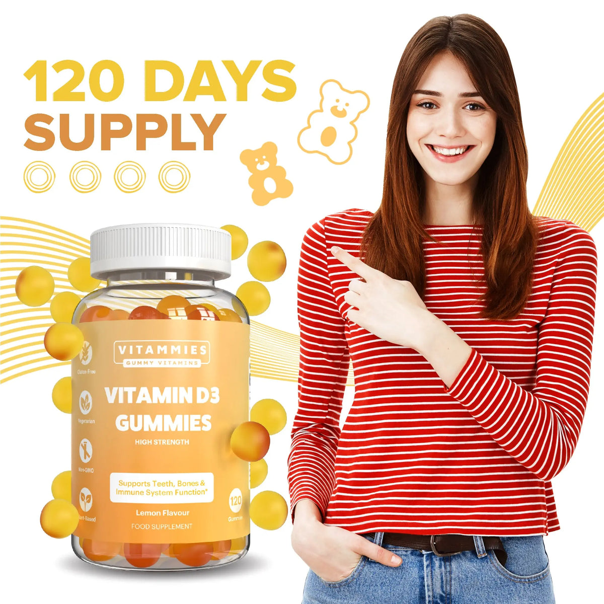Vitamin D3 Gummies 4000 IU Vitammiesuk