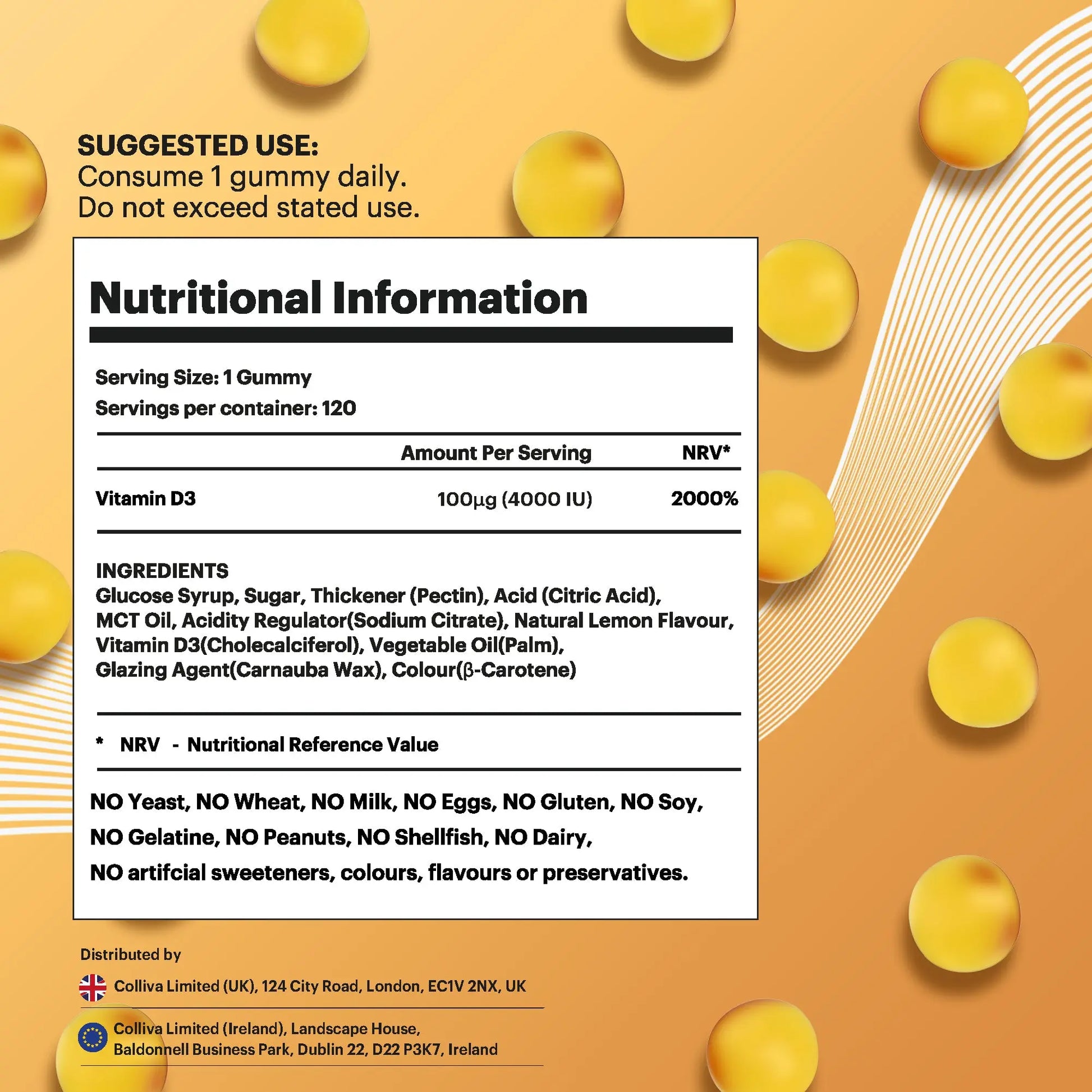 Vitamin D3 Gummies 4000 IU Vitammiesuk